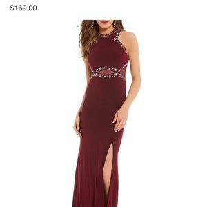Morgan & Co Illusion Infinity Waist Long Dress